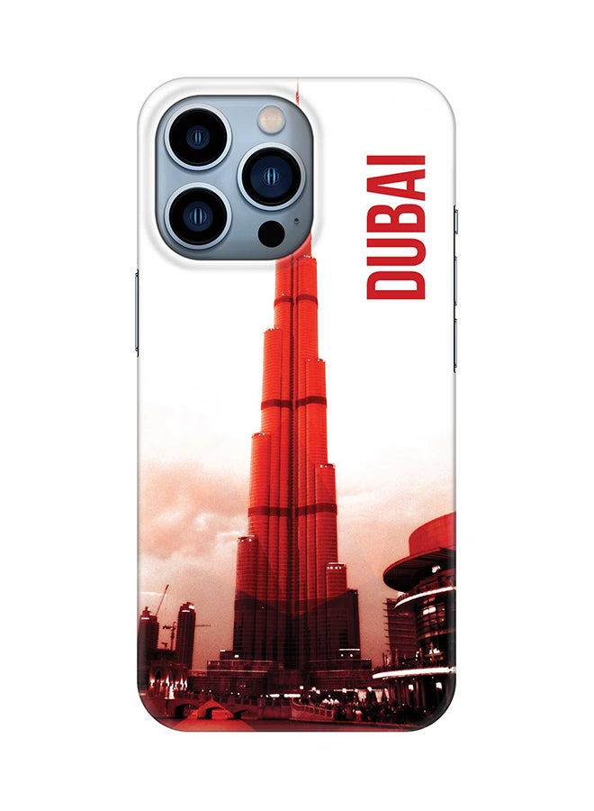 Stylizedd Case for Apple iPhone 14 Pro Slim Snap Classic Series Mobile Cover Hard PC Shield Matte Finish Print - Dubai - The Burj