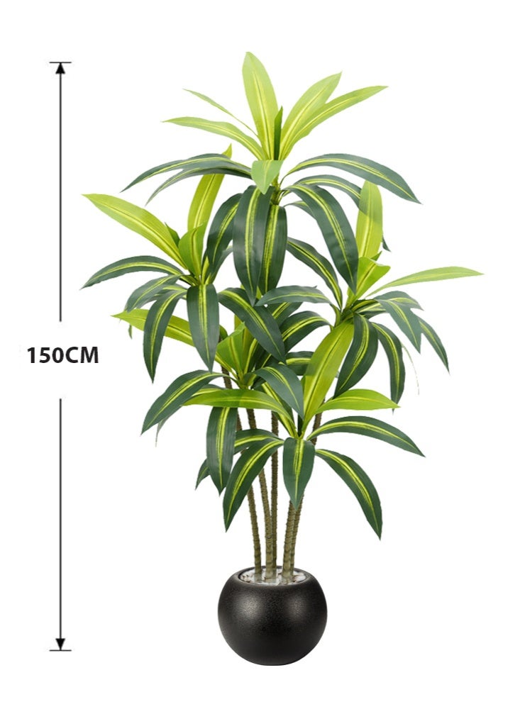 إن كي أكس نبات صناعي مزخرف للاستخدام الداخلي والخارجي، خضرة واقعية للمنزل أو المكتب أو غرفة المعيشة أو الفناء أو ديكور المدخل 150 سم - Image 3