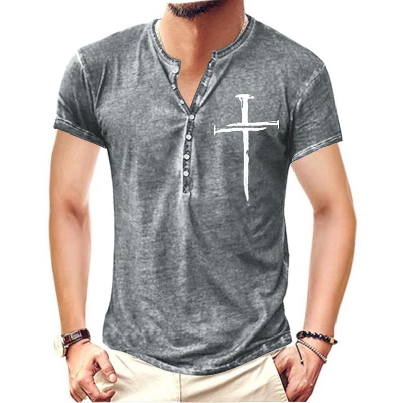 Cross-Border Men's Fashion 2022 Summer Men's Short-Sleeve 3D Printed T-Shirt, Youth Fashion Round Neck T-Shirt with Trendy Print - Image 3