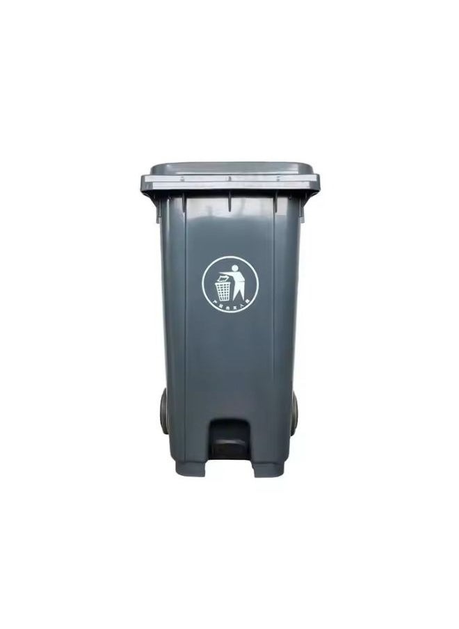 Majal Al Arabia - Pedal Bin ( 100 liters ) Grey with Tires - Image 1
