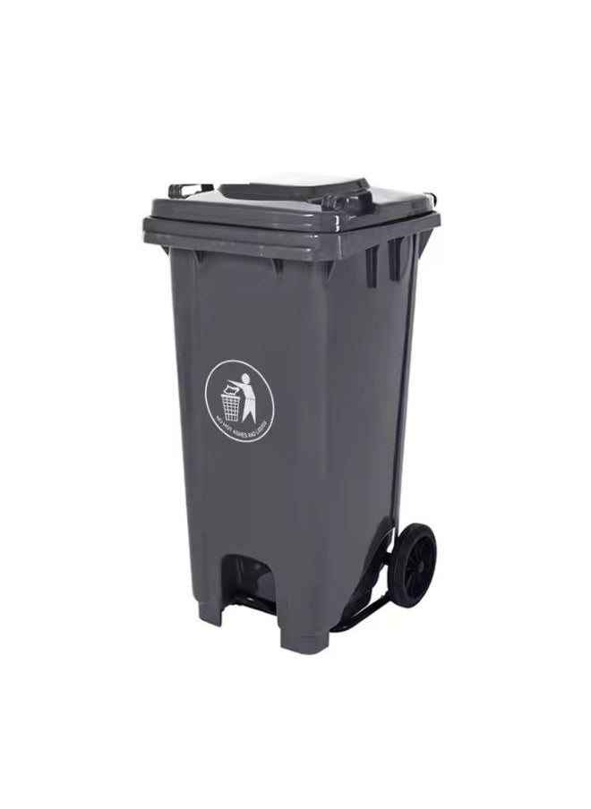 Majal Al Arabia - Pedal Bin ( 100 liters ) Grey with Tires - Image 1