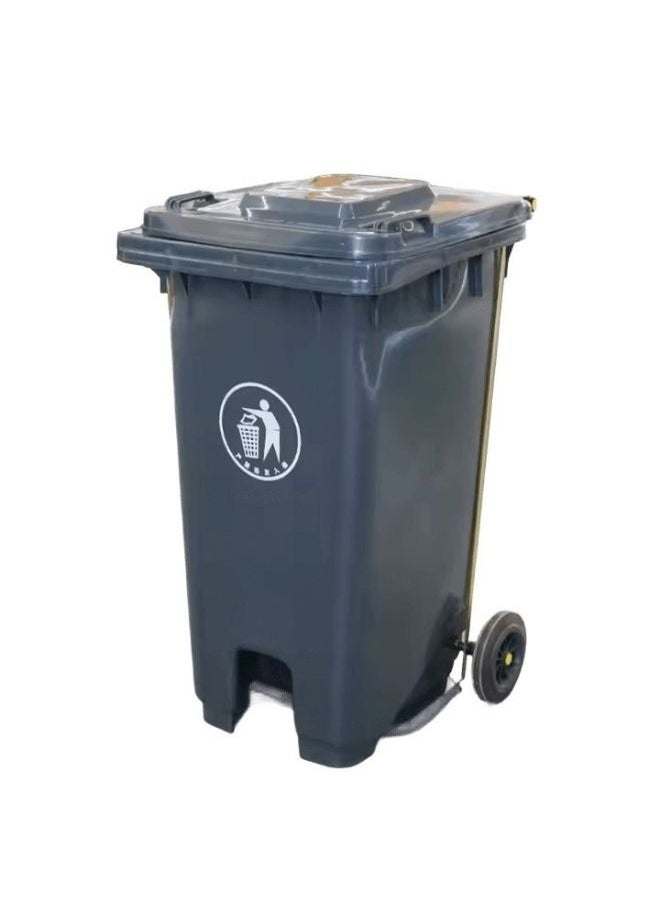 Majal Al Arabia - Pedal Bin ( 100 liters ) Grey with Tires - Image 1