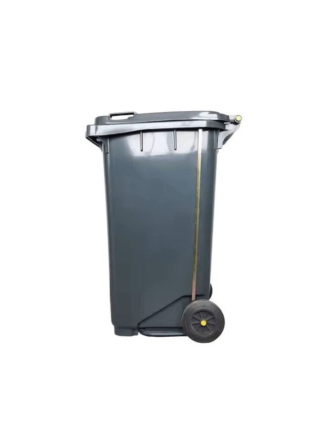 Majal Al Arabia - Pedal Bin ( 100 liters ) Grey with Tires - Image 1