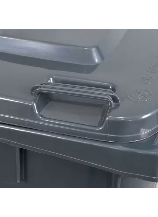 Majal Al Arabia - Pedal Bin ( 100 liters ) Grey with Tires - Image 1