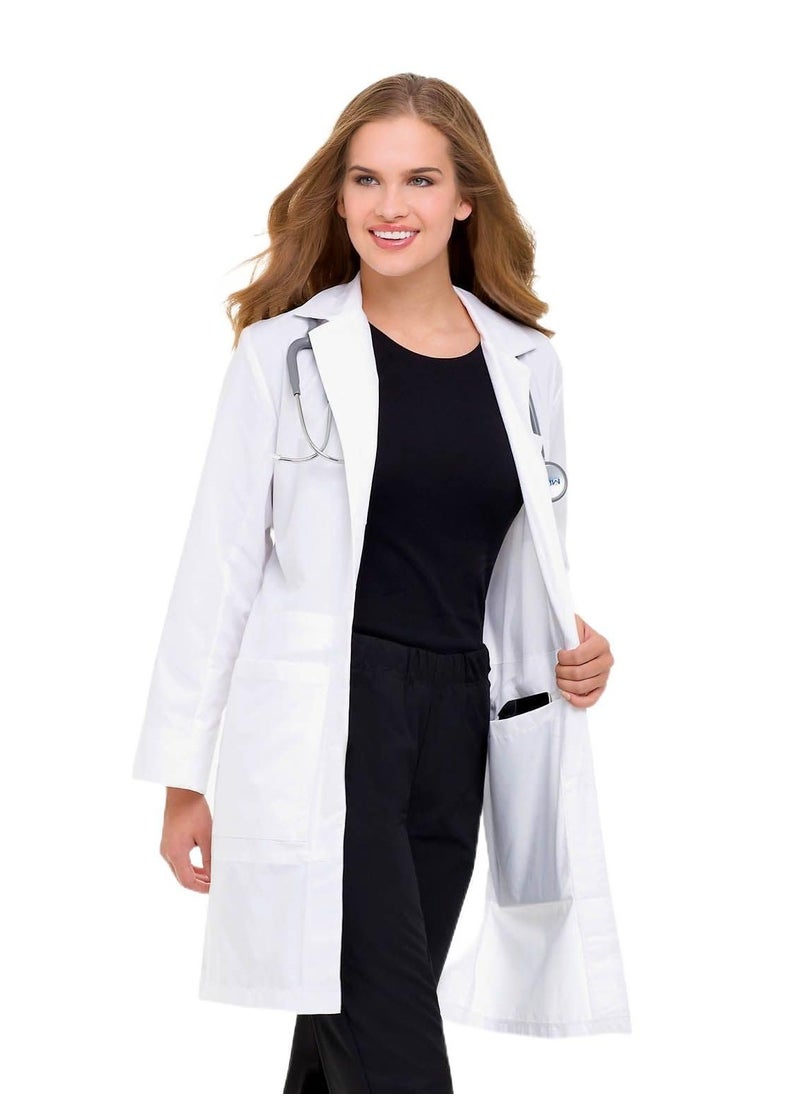 Selecta Now - Ladies Wrinkle Free Lab Coat White Laboratory Coat For Women Long Sleeves Doctor Coat Soft Comfortable Professional Chemistry Coat - Image 1
