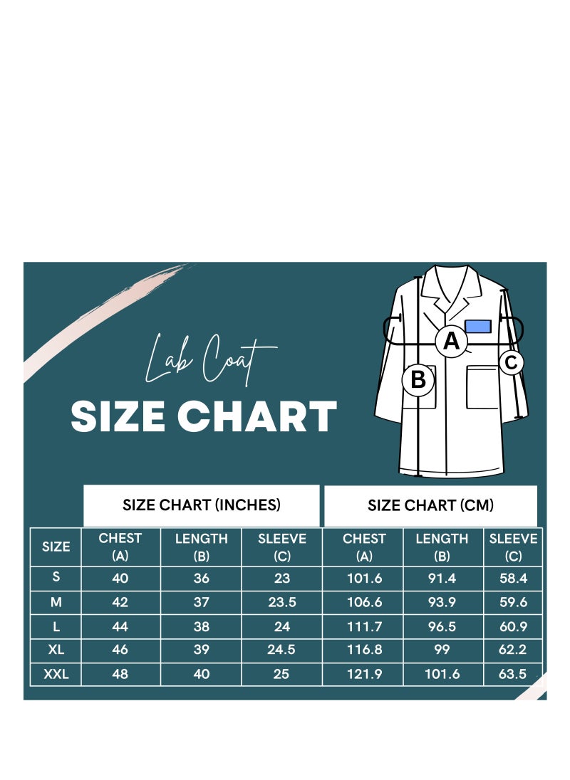 Selecta Now - Ladies Wrinkle Free Lab Coat White Laboratory Coat For Women Long Sleeves Doctor Coat Soft Comfortable Professional Chemistry Coat - Image 1