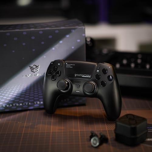 HEXGAMING PHANTOM Pro Controller with 4 Remappable Buttons, 6 Remapping Profiles, 8 Interchangeable Analog Stick, and Adjustable Triggers Compatible with ps5, PC, Mobile - Hall Effect Chaos Black - Image 2