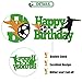 YOYMARR Soccer Cake Topper Happy Birthday Sign Football Player Cake Decorations for Sport Theme Man Boy Girl Birthday Party Supplies Double Sided Green Sparkle Decor - Image 4