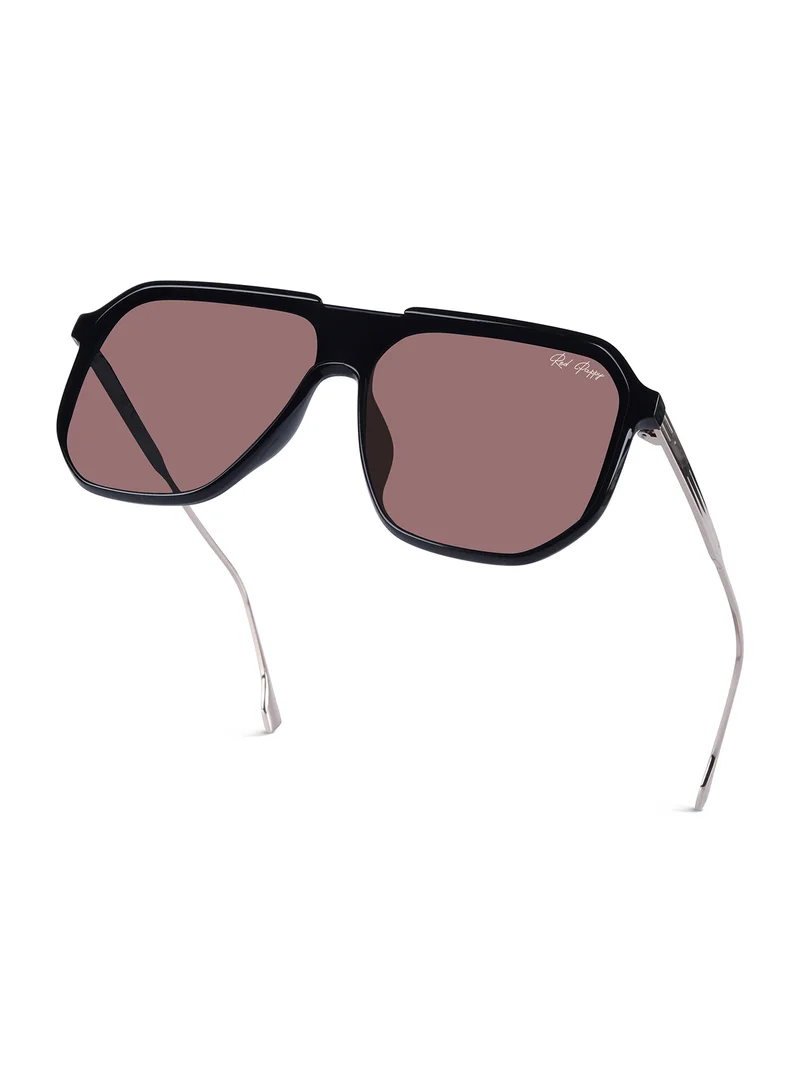 Woggles Red Pappy Aquila Brown Aviator Sunglasses
