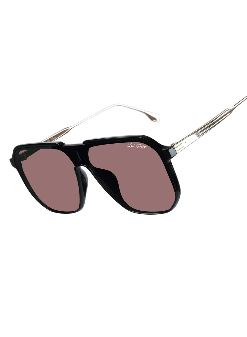 Woggles Red Pappy Aquila Brown Aviator Sunglasses
