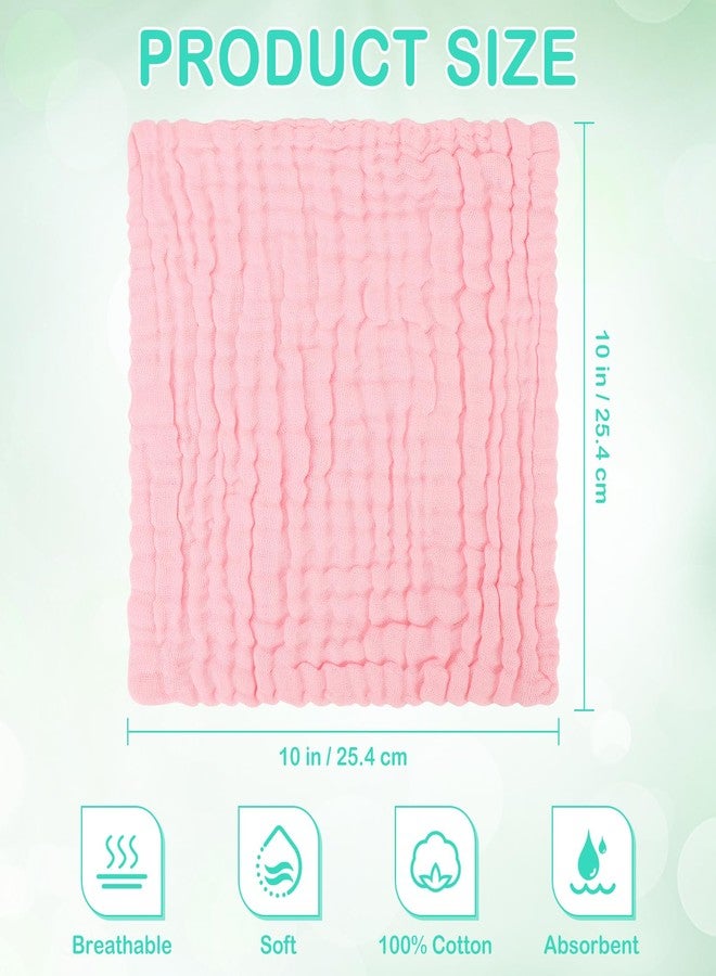 Accmor 10 Pack Baby Washcloths, Soft Face Cloths for Newborn, Natural Cotton Bath Face Towels Baby Wipes Burp Rag Wash Cloths - Image 3