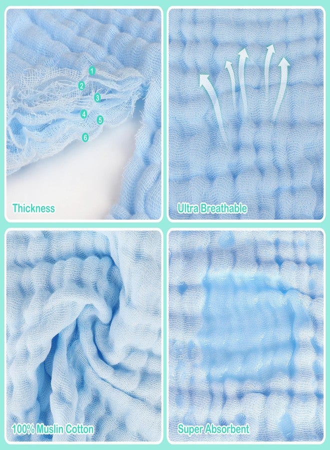 Accmor 10 Pack Baby Washcloths, Soft Face Cloths for Newborn, Natural Cotton Bath Face Towels Baby Wipes Burp Rag Wash Cloths - Image 4