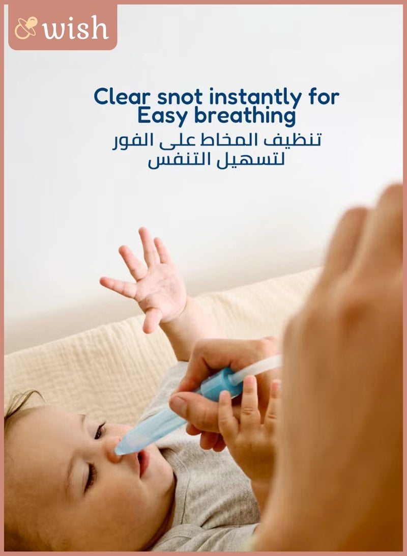 Wish Nasal Aspirator Baby Nose Cleaner with Hygienic Filters Safe, Easy to Clean in Travel Pack - Image 4