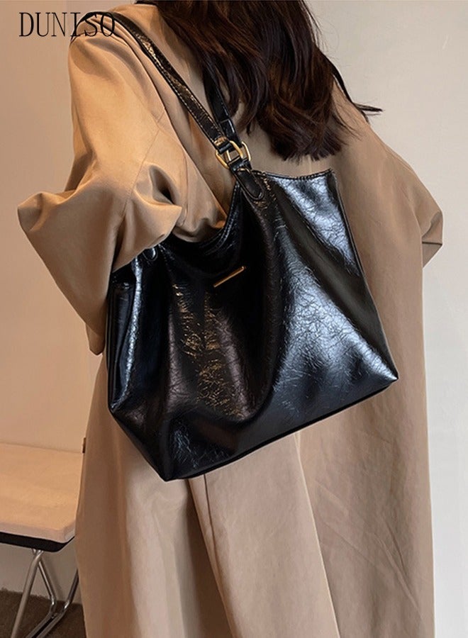 DUNISO Women's Shoulder Tote Bag Faux Leather Handbag for Women Large Capacity Messenger Fashionable Travel Shoulder Bag for Ladies Girls College Students - Image 1