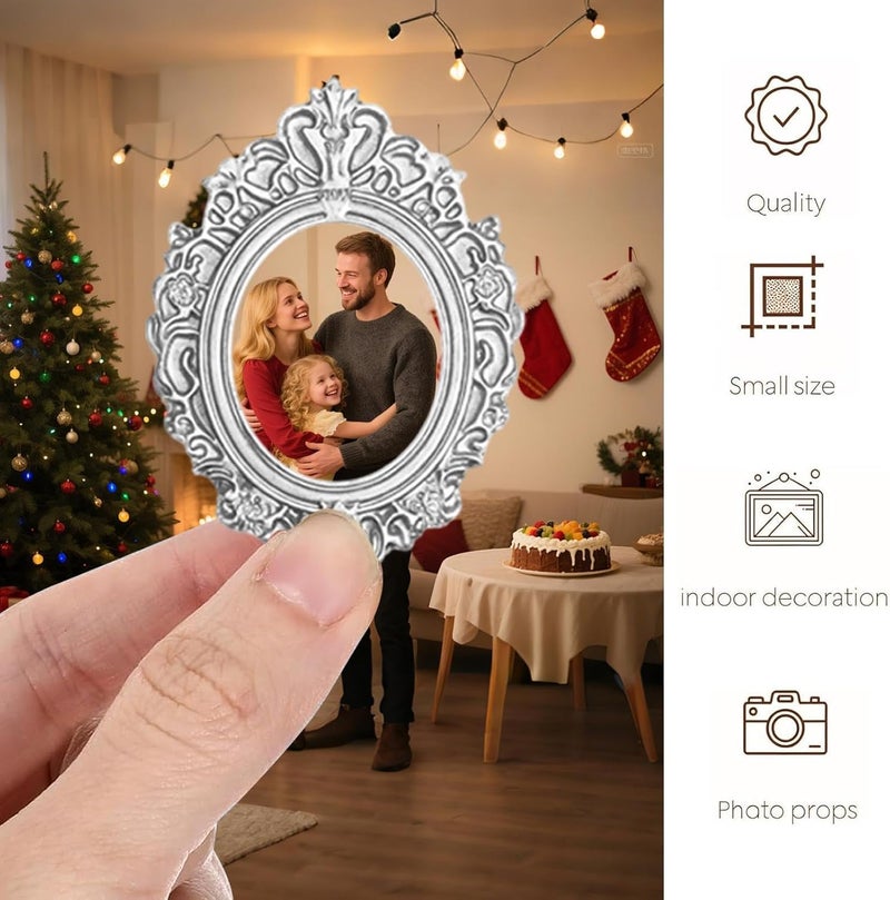 Mini Picture Frames - Small Antique Photo Holder For Displaying Memories, Decorative Stand With Vintage Style, Miniature Frames For Photography Bedroom Living Room Nursery Office 4 X 3 Inches - Image 4