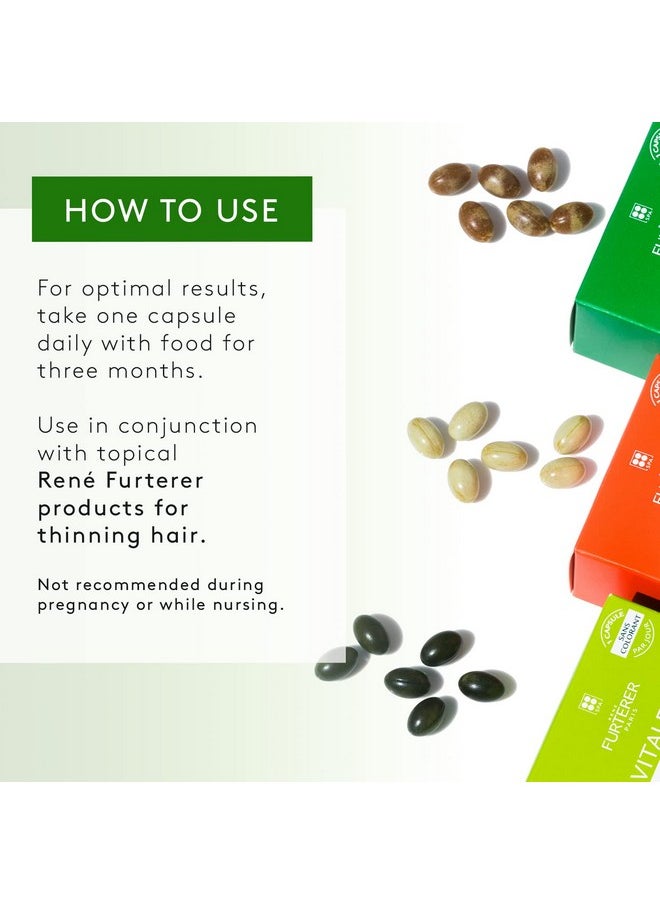 Rene Furterer - Vitalfan Reactional Dietary Supplement Sudden Temporary Thinning Hair Plantbased Biotin Drug Free 30 Count(Pack Of 3) - Image 1