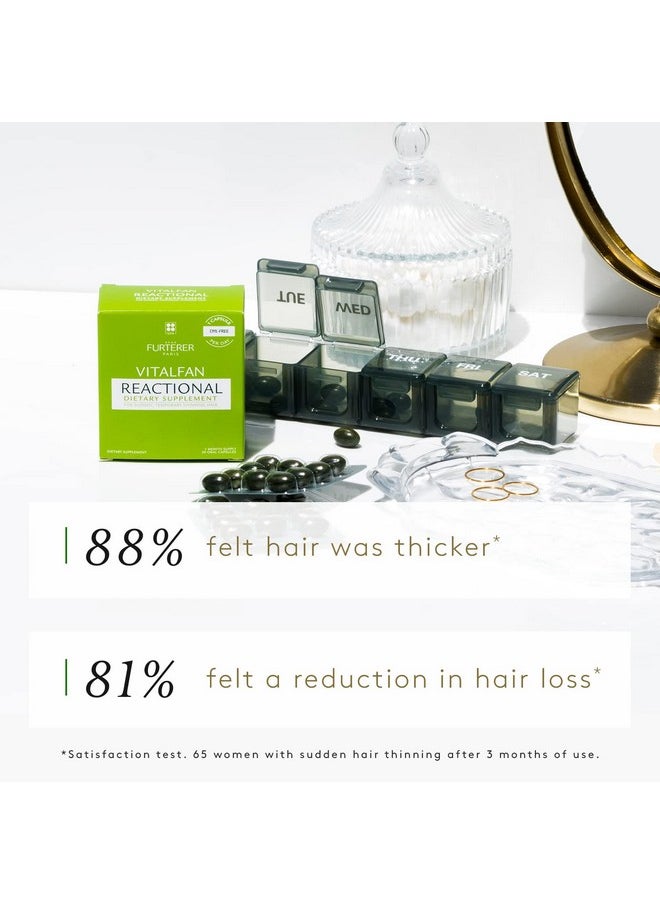 Rene Furterer - Vitalfan Reactional Dietary Supplement Sudden Temporary Thinning Hair Plantbased Biotin Drug Free 30 Count(Pack Of 3) - Image 1