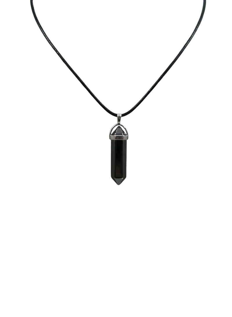 British Fossils قلادة هدية الطبيعة بالأوبسيديان