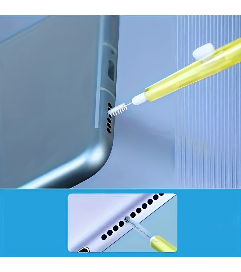 Retractable Cleaning Pen For Phones Earbuds And Devices Durable Plastic Compact Portable Design Orange - Image 2