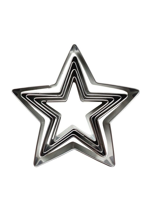 5 Pcs Set Stainless Steel Fondant Cake Mold Cookie Cutters (Star) - Image 3