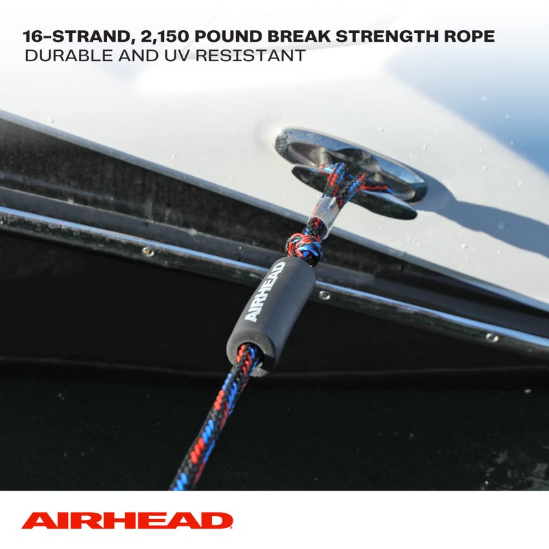 Airhead حبل ربط بونجي AIRHEAD AHDL-5 بطول 5 أقدام، أسود/أزرق/أحمر - Image 4