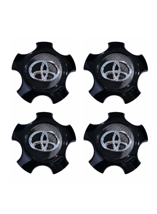 Mazko Toyota RAV4 Wheel Center Caps 2009-2012 Black Set of 4 | Hub Cap Rim Cover Compatible with OEM 42603-42120 | ABS Plastic Snap-On Wheel Centre Cap for Alloy Wheels - Image 1