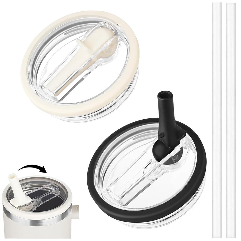 40oz Car Cup Straw Lid Replacement for Stanley Cup, Spill-Proof, 2-Pack - Image 2