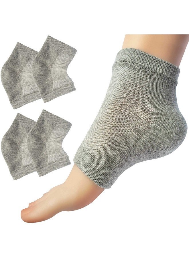 Chiroplax Vented Moisturizing Socks For Dry Cracked Heels Feet Treatment Gel Lined Spa To Repair Heal Soften Calluses Overnight, 2 Pairs (Gray) - Image 1