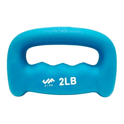 JFIT Neoprene D-Grip Dumbbell Weight, 2LB, 2 Pound - Image 1