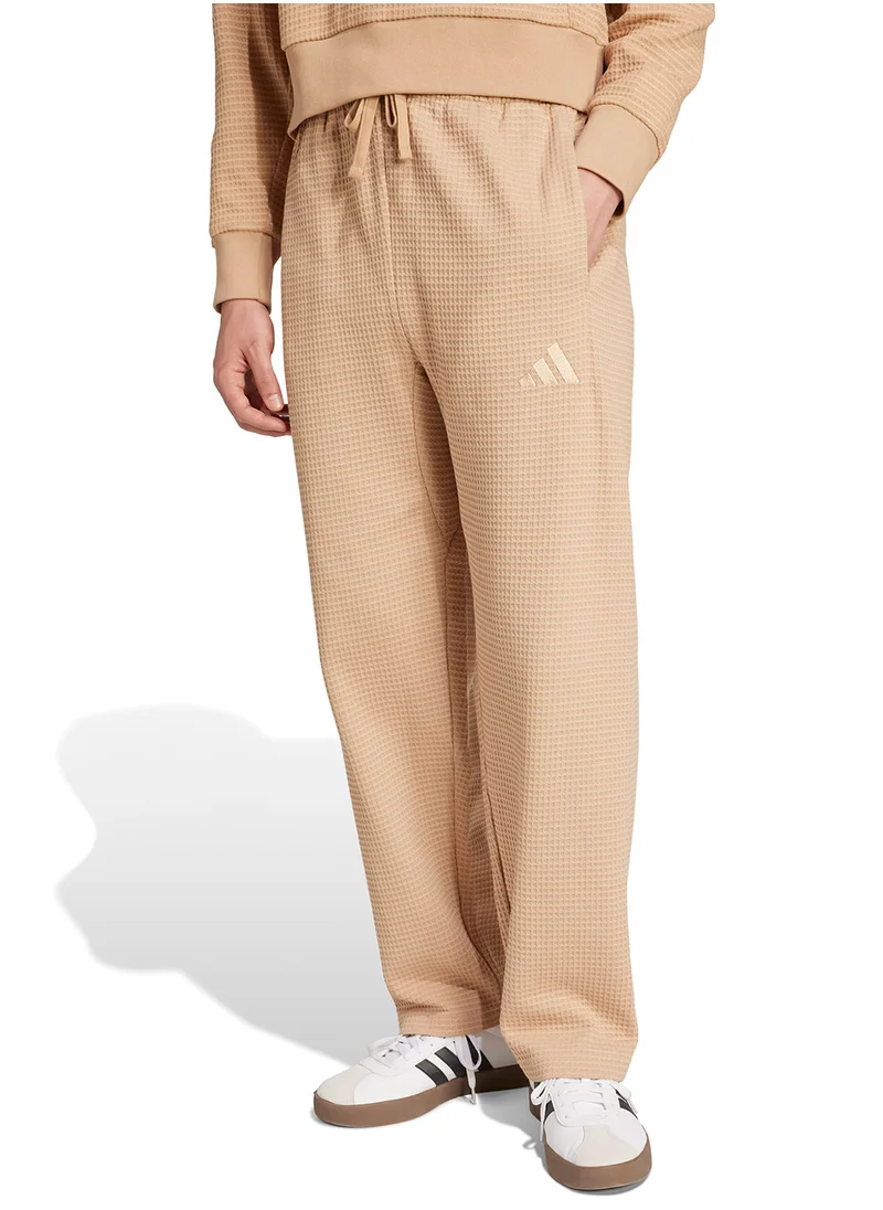 Adidas All Szn Waffle Knitted Open Hem Joggers