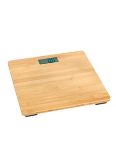 Spaceshoop Bamboo Natural Bathroom Scales for a Warm Feeling of Feel, Body Scales with Extra Large LCD Display, Bamboo Scales with Large Tread Surface  - Image 1