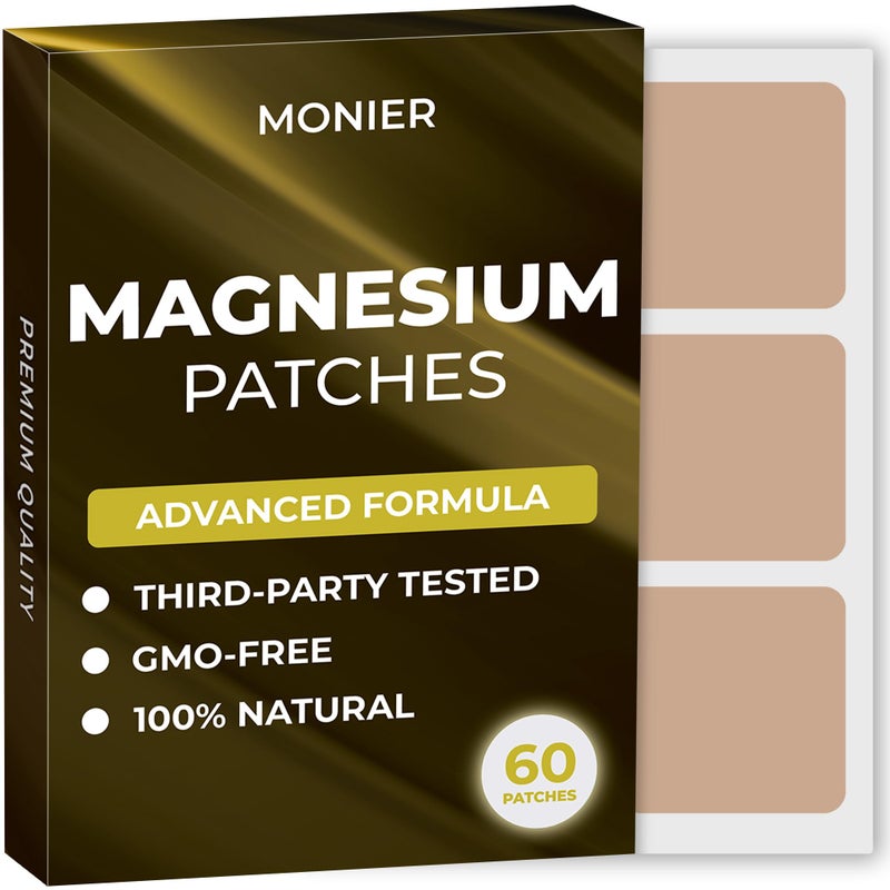 Magnesium Patches Pack of 60 100 Natural Patch for Women and Men with Calcium Muscle and Bone Support Calming Enhanced Formula