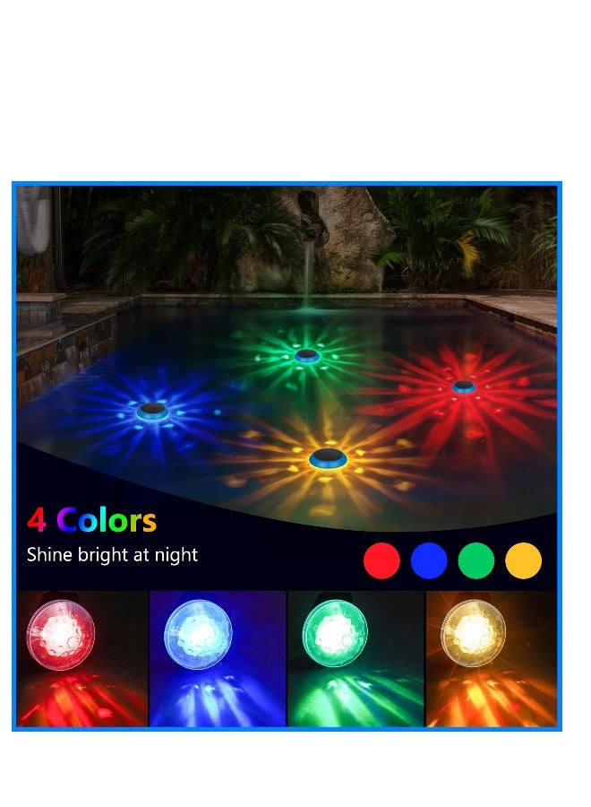 Solar Floating Pool Lights,  LED Multicolor RGB Color Changing Solar Pool Lights That Float, Outdoor Waterproof Swimming Pool Accessories for Pool, Pond, Hot Tub, Garden, Party Decoretion - Image 3