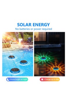 Generic Solar Floating Pool Lights,  LED Multicolor RGB Color Changing Solar Pool Lights That Float, Outdoor Waterproof Swimming Pool Accessories for Pool, Pond, Hot Tub, Garden, Party Decoretion  - Image 2