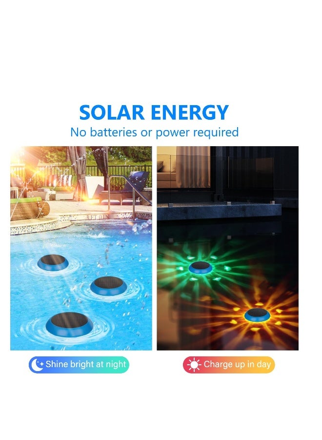 Solar Floating Pool Lights,  LED Multicolor RGB Color Changing Solar Pool Lights That Float, Outdoor Waterproof Swimming Pool Accessories for Pool, Pond, Hot Tub, Garden, Party Decoretion - Image 2