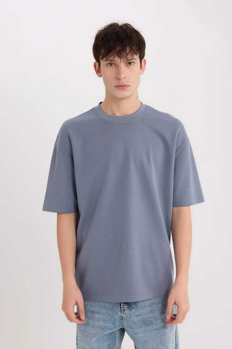 DeFacto Oversize Crew Neck Short Sleeve Heavy Fabric T-Shirt