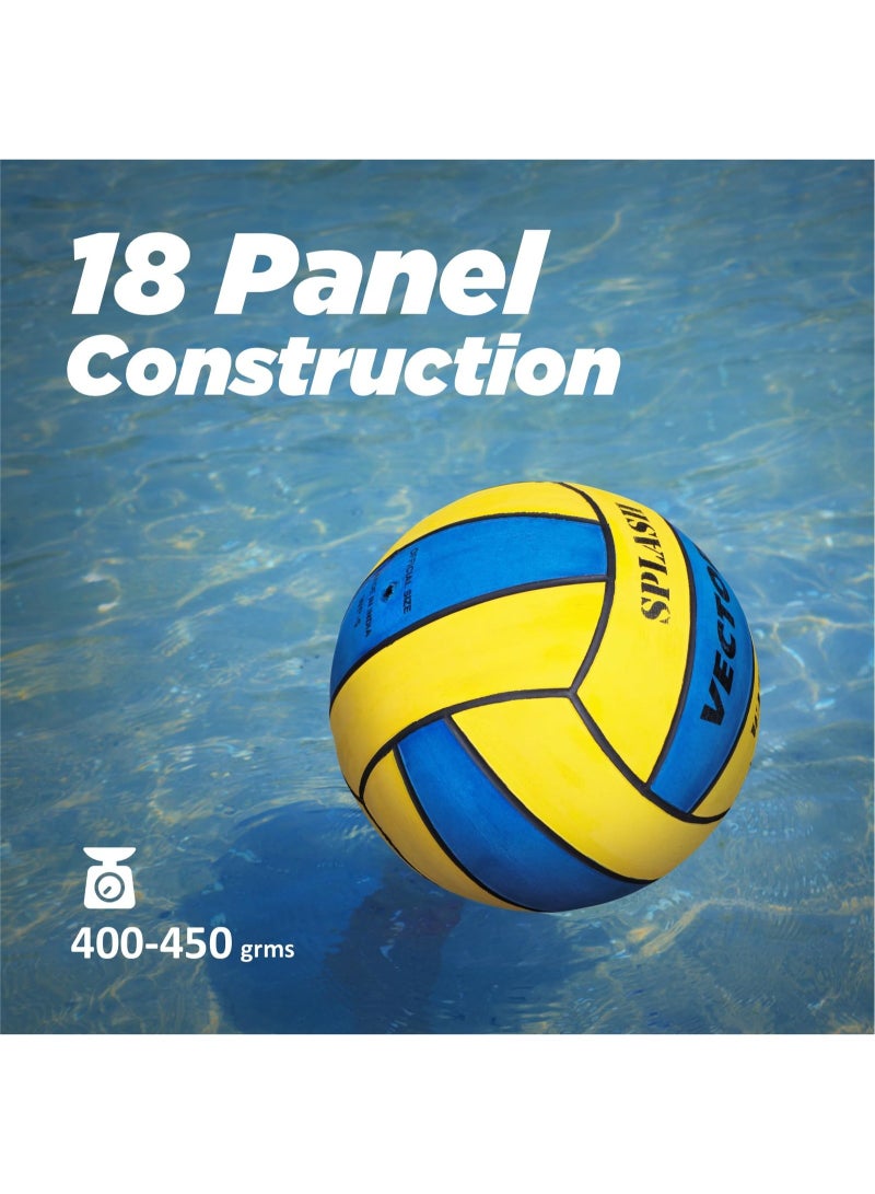 VECTOR X Splash 18 Panel Vulcanised Rubber Size 5 Water Polo Ball - Image 5