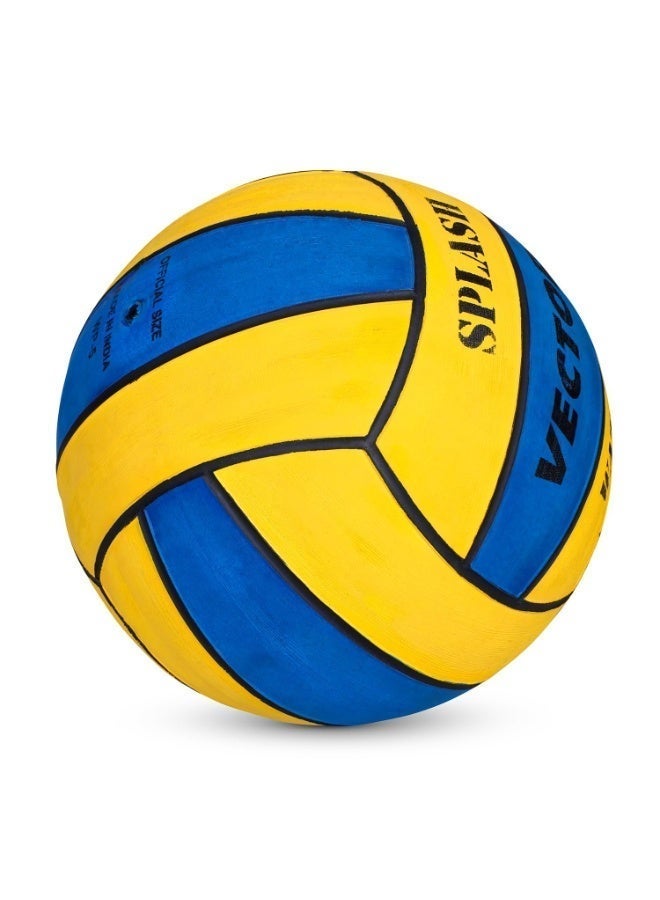 VECTOR X Splash 18 Panel Vulcanised Rubber Size 5 Water Polo Ball - Image 3