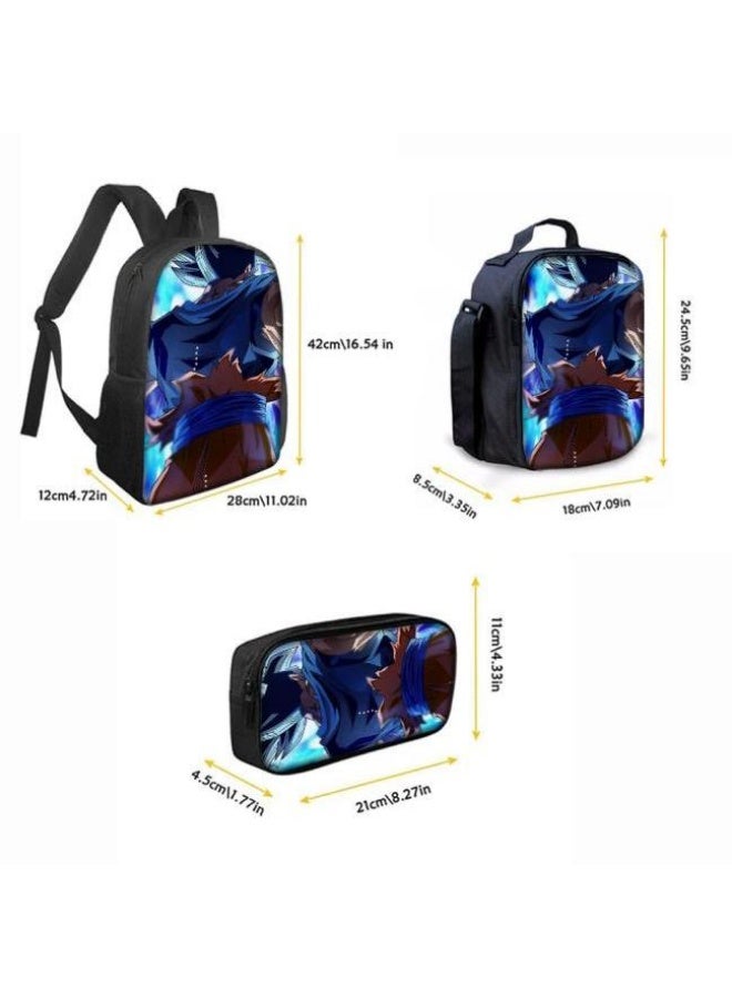 عام حقيبة الظهر المطبوعة الشائعة - مجموعة حقيبة الظهر المكونة من ثلاث قطع (يمكن استخدامها للطلاب والأطفال والأصدقاء للنزهات وتسلق الجبال وما إلى ذلك) - 104 - Image 3