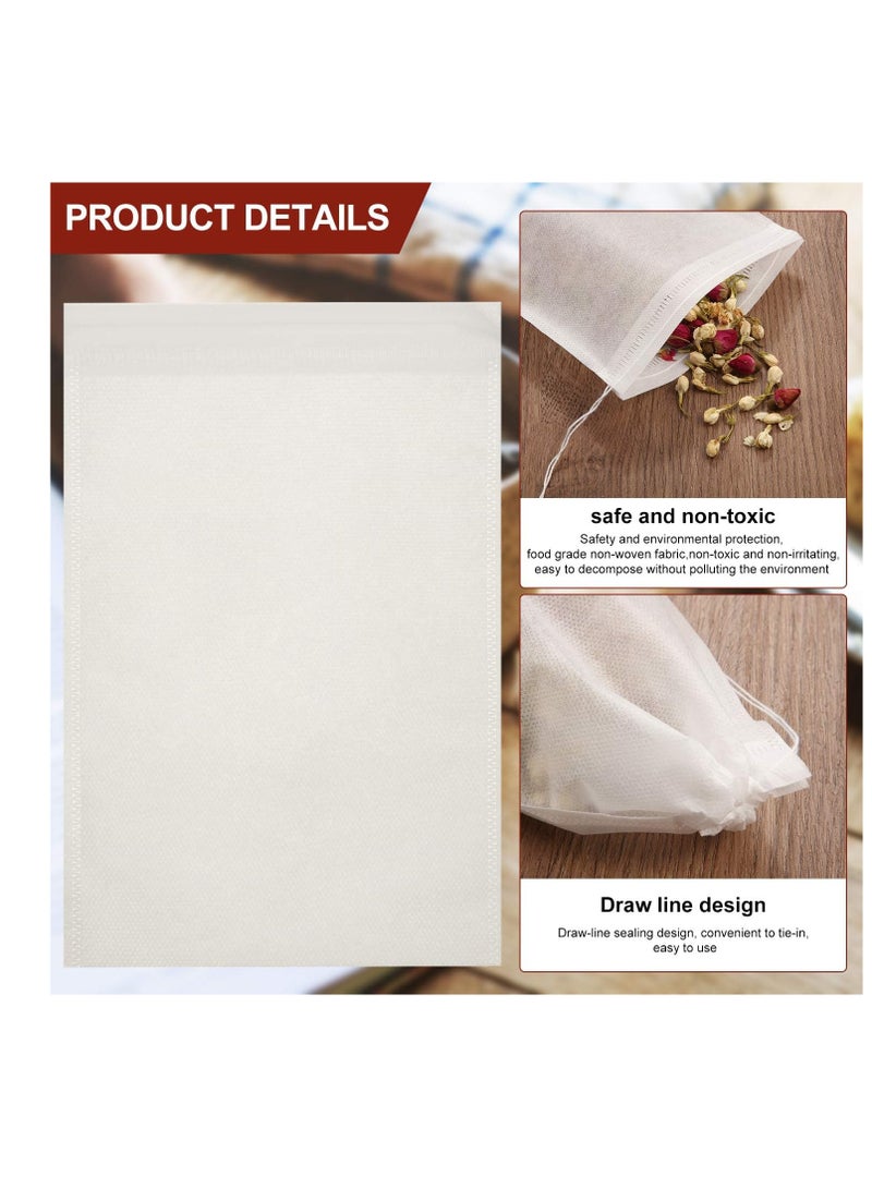 100pcs Tea Filter Bags | Loose Tea Strainer with Drawstring | Cloth Bags for Coffee and Spices | Herb and Spice Bags | Filter Herbs and Drinks | Say Goodbye to Strainer Problems - Image 5