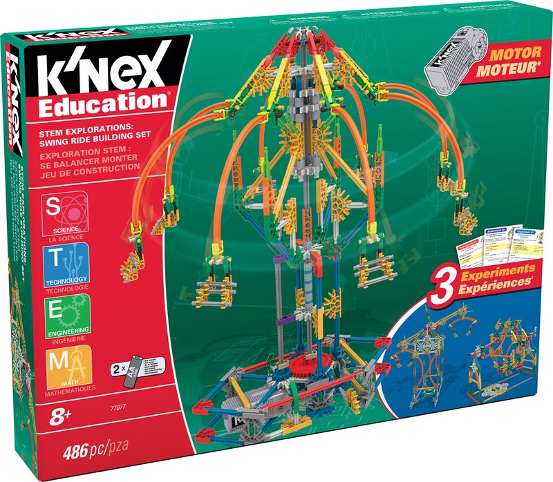 K'NEX KNEX Education STEM Explorations Swing Ride Building Set 2 Pieces STEM Learning Ages 8 - Image 1