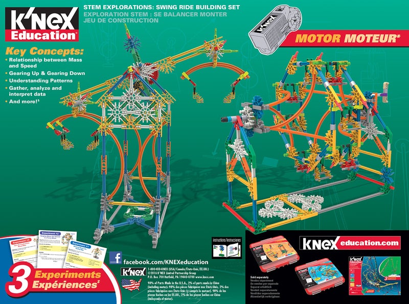 K'NEX KNEX Education STEM Explorations Swing Ride Building Set 2 Pieces STEM Learning Ages 8 - Image 2