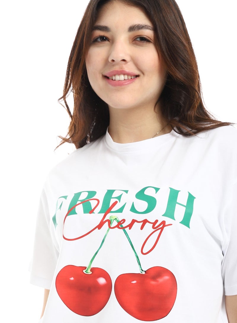 Coctail T-shirt-white-2701  - Image 4