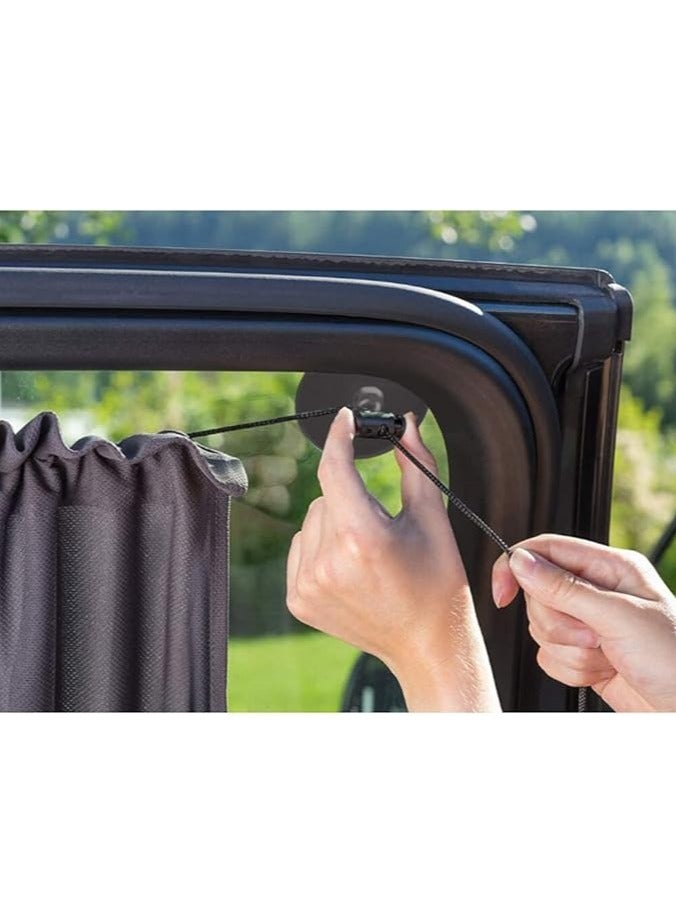 general Anti-UV curtains for car side windows, retractable sliding sunshades for cars, SUVs, automobiles, interiors, sunlight, breathable hanging curtains - Image 4