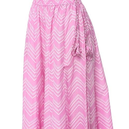 BIBA Women Pink Cotton Straight Kurta Set_34 - Image 5