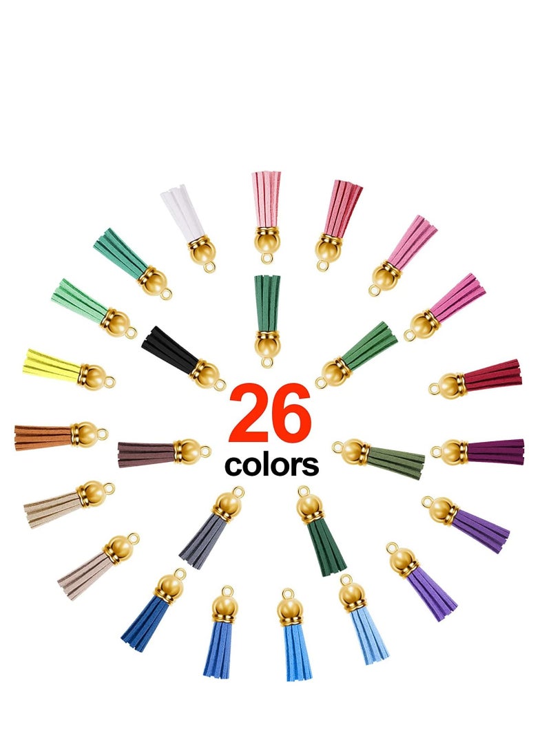 SOLARAE Keychain Hooks and Jump Rings Tassels,150 Pieces Key Acrylic Keyring Blanks Set Including Clear Discs with Chain Coloured Pendants for DIY Projects and Craft, Gold - Image 2