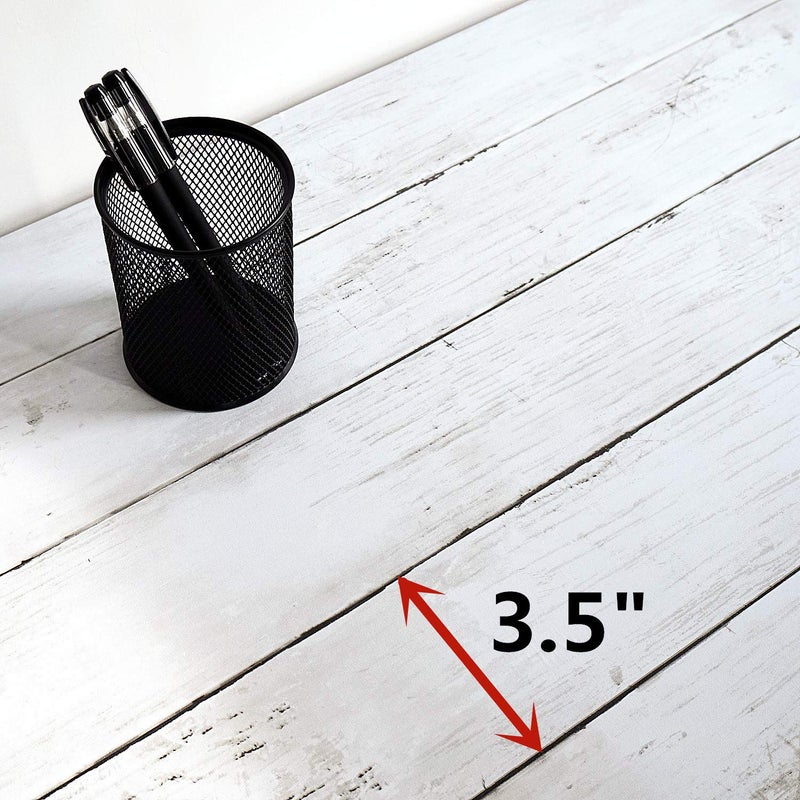 CiCiwind 82FtÃ—17.7In White Grey Wallpaper Wood Peel and Stick Wall Paper Vintage Self-Adhesive Removable Wood Panel Contact Paper Decoral Rv Living Room Laundry Hallway Closet for Walls Covering - Image 5