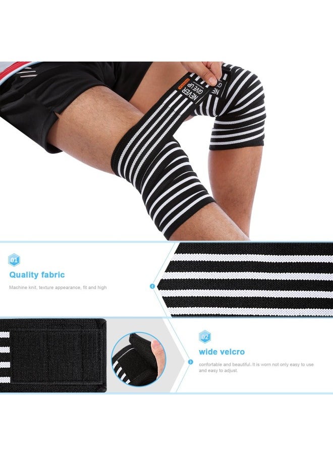 silvercnc - Yosoo Knee Wraps Patella Brace Support Thigh Leg Straps Calf Compression Protector Sleeve for Women Men Gym Workout Weightlifting Running Basketball Outdoors Sports - Image 1