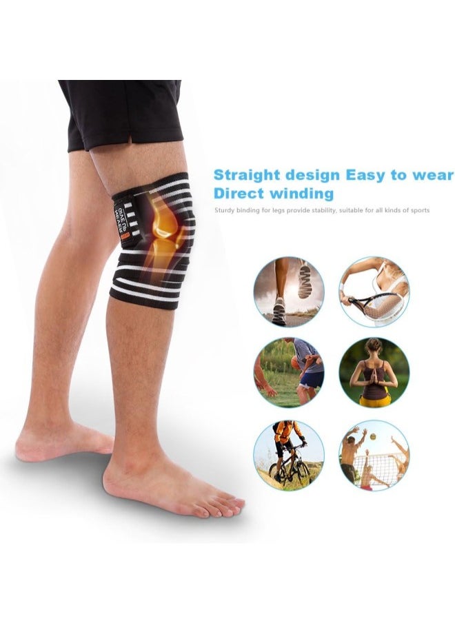 silvercnc - Yosoo Knee Wraps Patella Brace Support Thigh Leg Straps Calf Compression Protector Sleeve for Women Men Gym Workout Weightlifting Running Basketball Outdoors Sports - Image 1