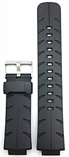 NewLife 16mm Rubber Polyurethane (PU) Material Black Bracelet Watchband | Comfortable, Tough, Durable Replacement Watchstrap that brings to Any Watch (for Men and Women) - Image 4